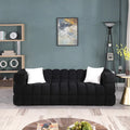 84.3-Inch Boucle 3-Seater Sofa with Accent Pillows