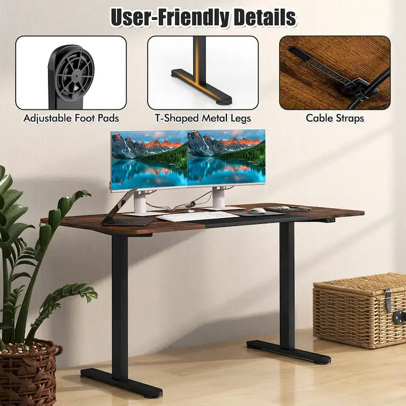 55-Inch Electric Height-Adjustable Standing Desk