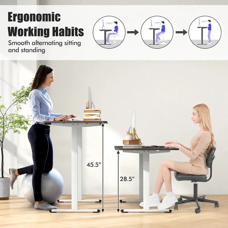 55-Inch Electric Height-Adjustable Standing Desk
