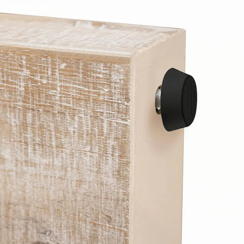 Natural Wood Wash Console Table with Storage