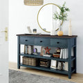 Console Table with 3 Drawers and 2 Open Shelves