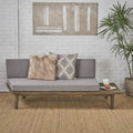 Christopher Knight Home Eulah Minimalist Wood and Fabric Right-Sided Sofa