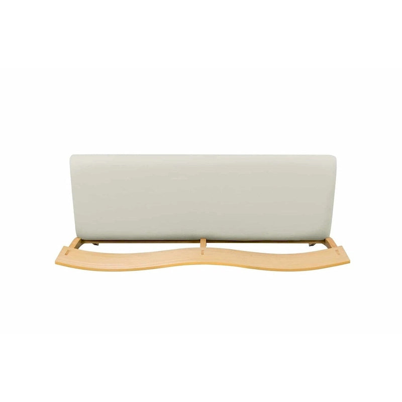 Solid Wood Dining Bench with Curved Backrest
