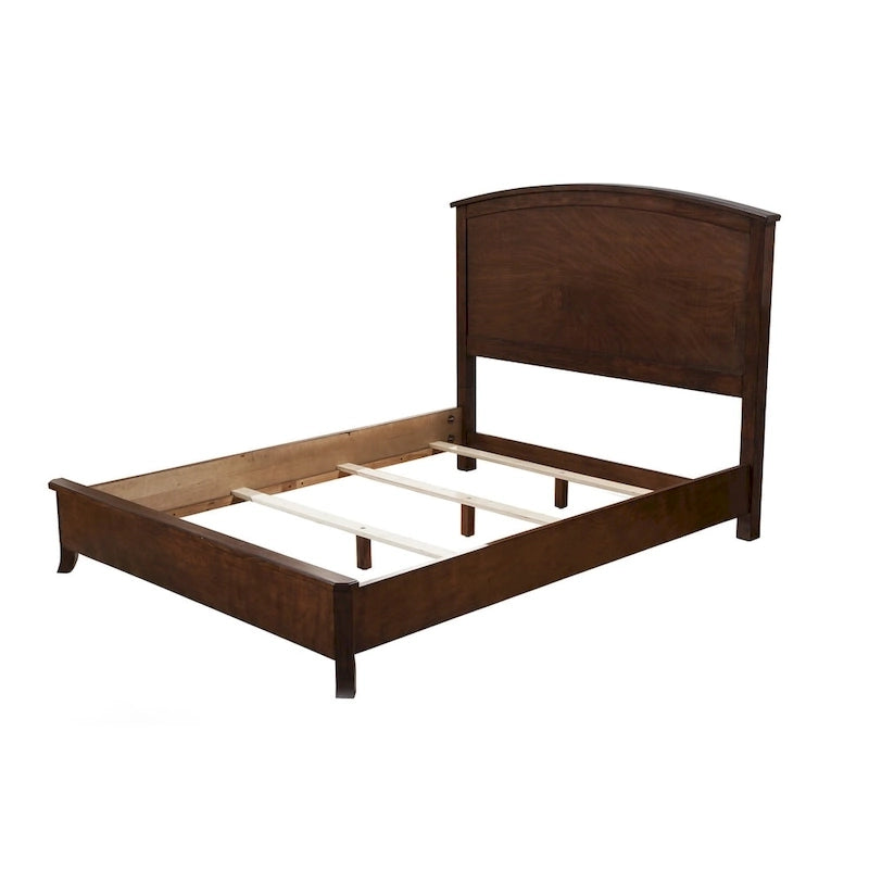 Solid Mahogany and Veneer Panel Bed