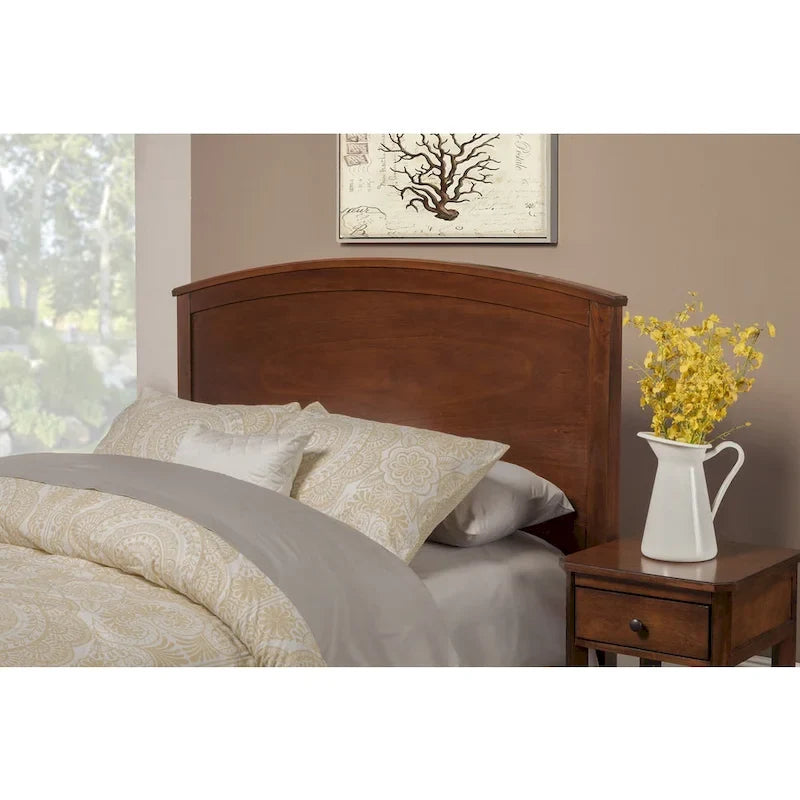 Solid Mahogany and Veneer Panel Bed