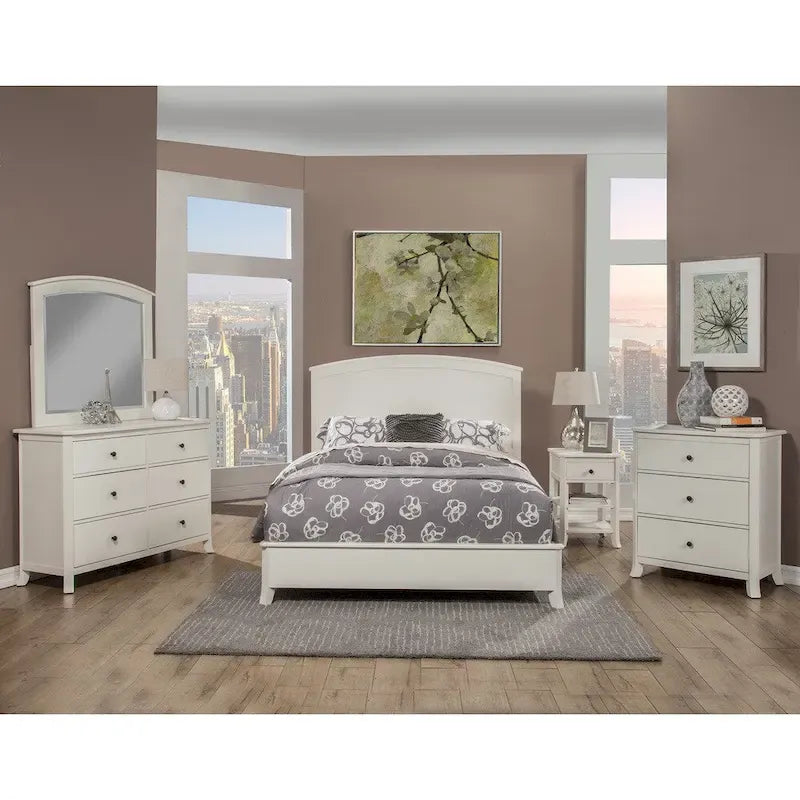 Solid Mahogany and Veneer Panel Bed