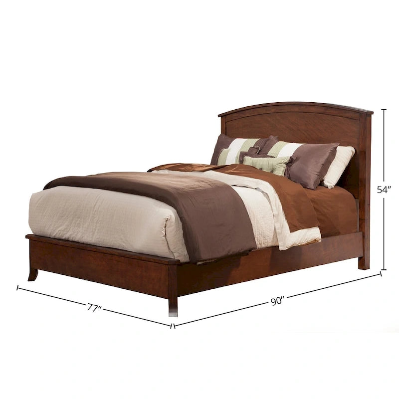 Solid Mahogany and Veneer Panel Bed