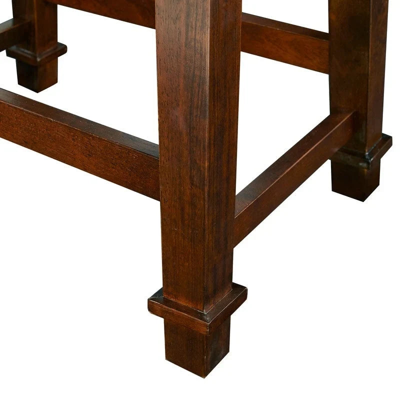 Black Faux Leather Backless Bar Stool, 31.01-Inch