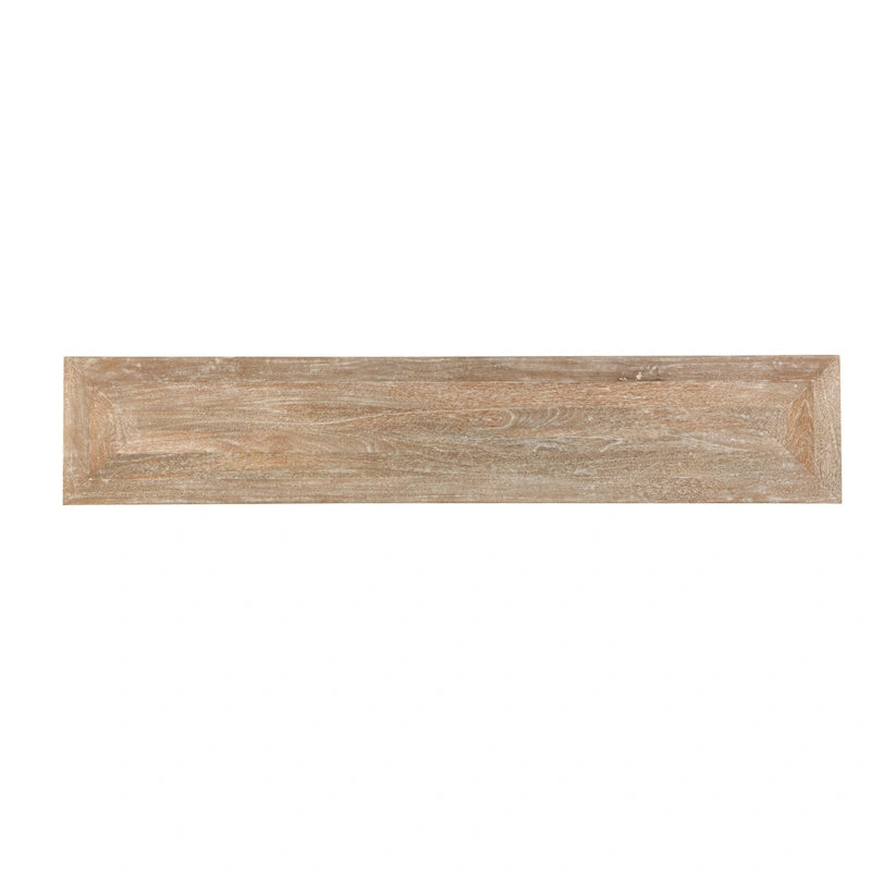 74-Inch Solid Mango Wood Console Table with Steel Legs