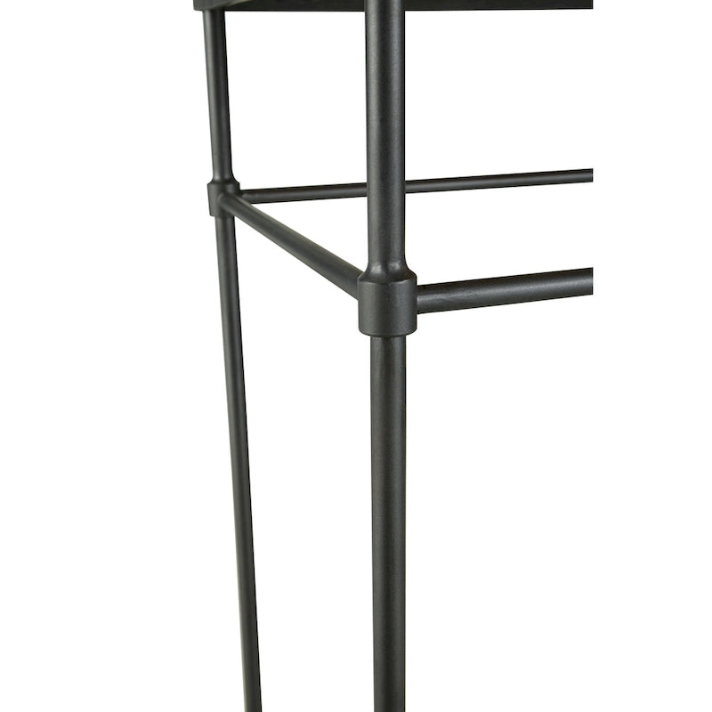 74-Inch Solid Mango Wood Console Table with Steel Legs