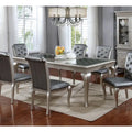 Furniture of America Tily Glam 66-inch Glass Top Wood Dining Table