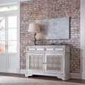 Mirrored Buffet with Two Drawers and Adjustable Shelves