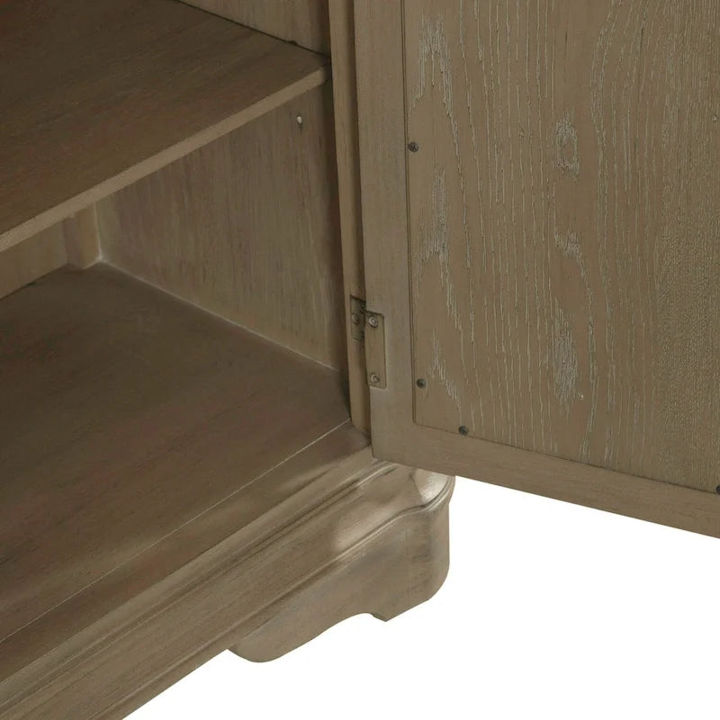 Mirrored Buffet with Two Drawers and Adjustable Shelves