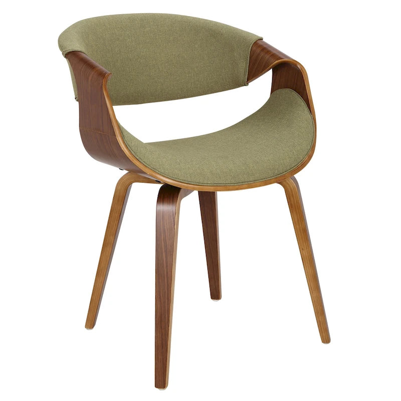 Mid-Century Cross-Frame Upholstered Dining and Accent Chair