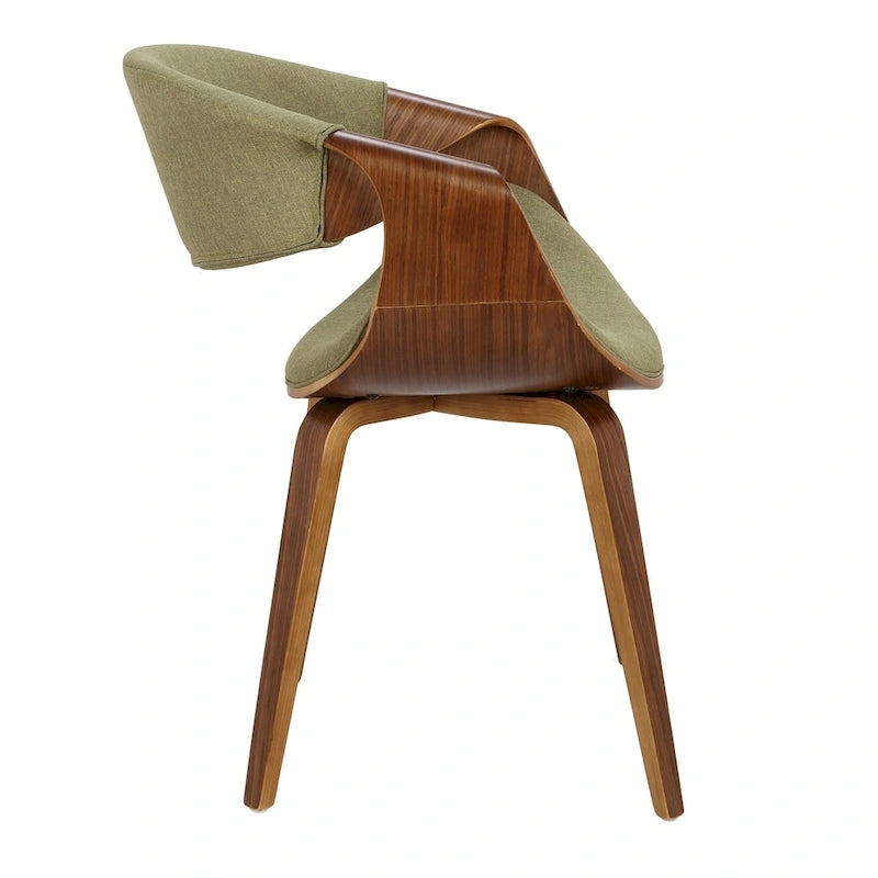 Mid-Century Cross-Frame Upholstered Dining and Accent Chair