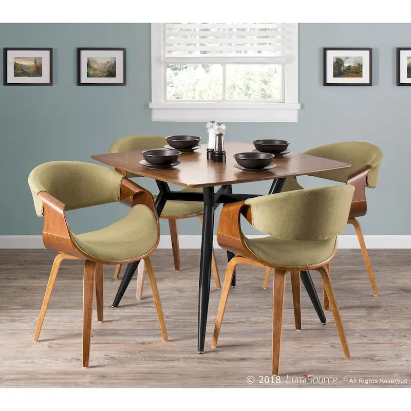 Mid-Century Cross-Frame Upholstered Dining and Accent Chair