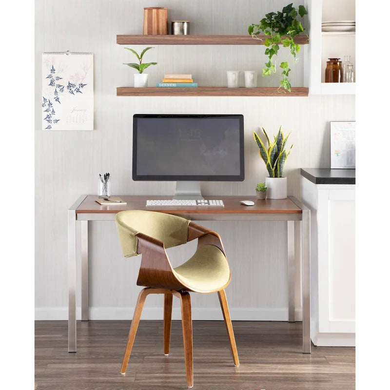Mid-Century Cross-Frame Upholstered Dining and Accent Chair