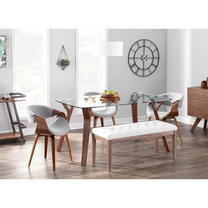Mid-Century Cross-Frame Upholstered Dining and Accent Chair