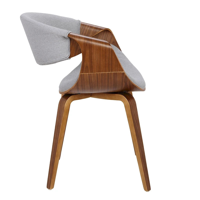 Mid-Century Cross-Frame Upholstered Dining and Accent Chair