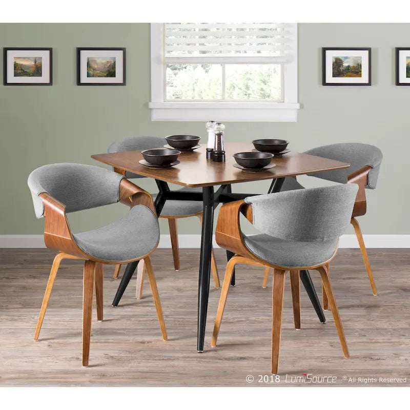Mid-Century Cross-Frame Upholstered Dining and Accent Chair