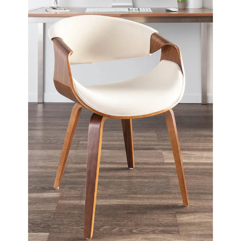 Mid-Century Cross-Frame Upholstered Dining and Accent Chair