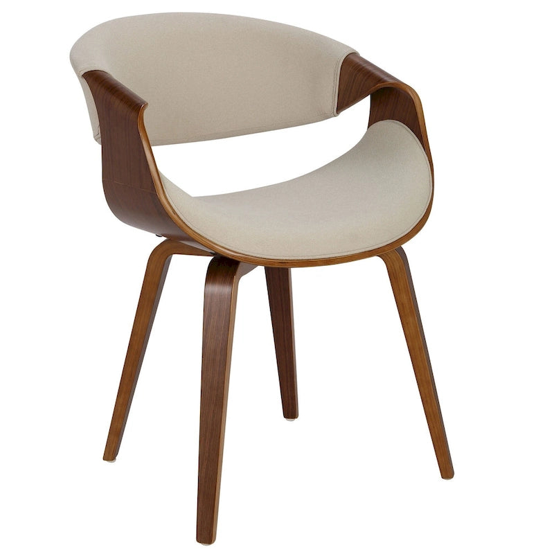 Mid-Century Cross-Frame Upholstered Dining and Accent Chair