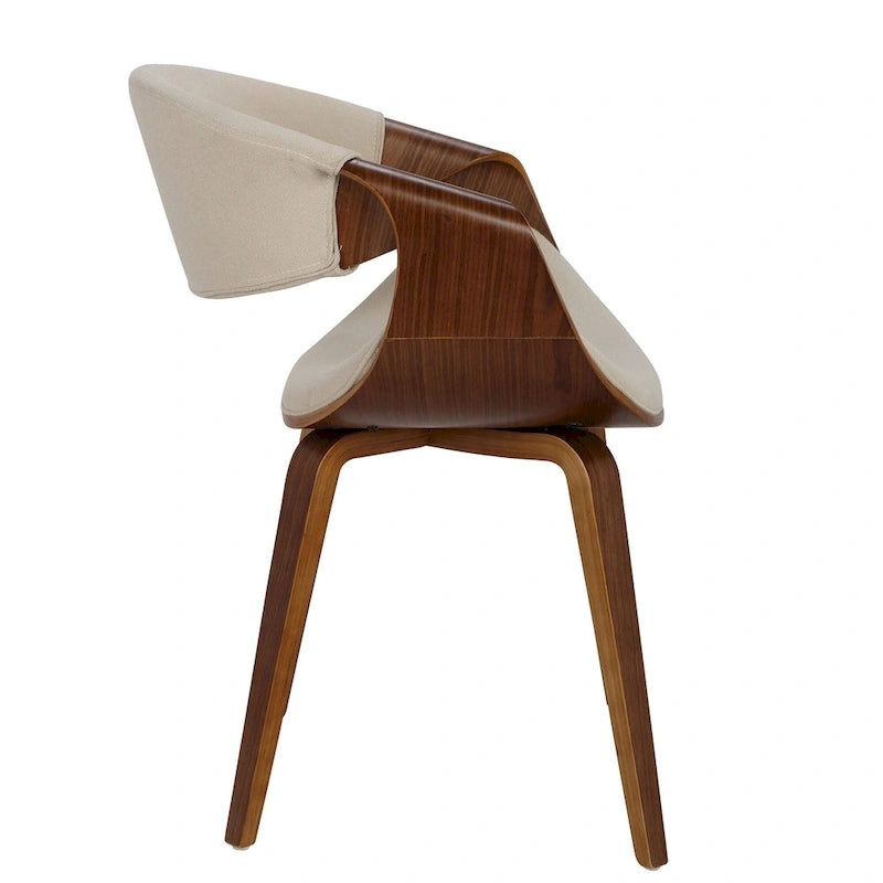 Mid-Century Cross-Frame Upholstered Dining and Accent Chair