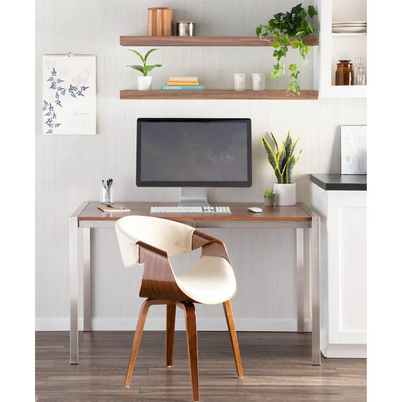 Mid-Century Cross-Frame Upholstered Dining and Accent Chair
