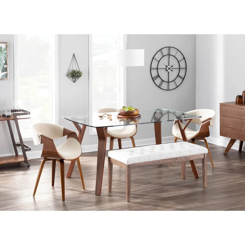 Mid-Century Cross-Frame Upholstered Dining and Accent Chair