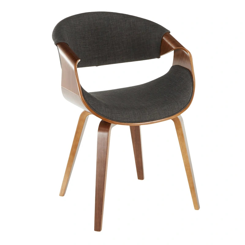 Mid-Century Cross-Frame Upholstered Dining and Accent Chair