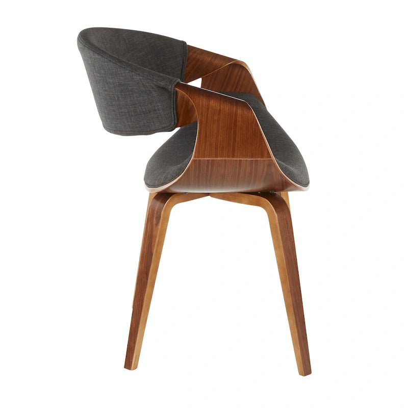 Mid-Century Cross-Frame Upholstered Dining and Accent Chair