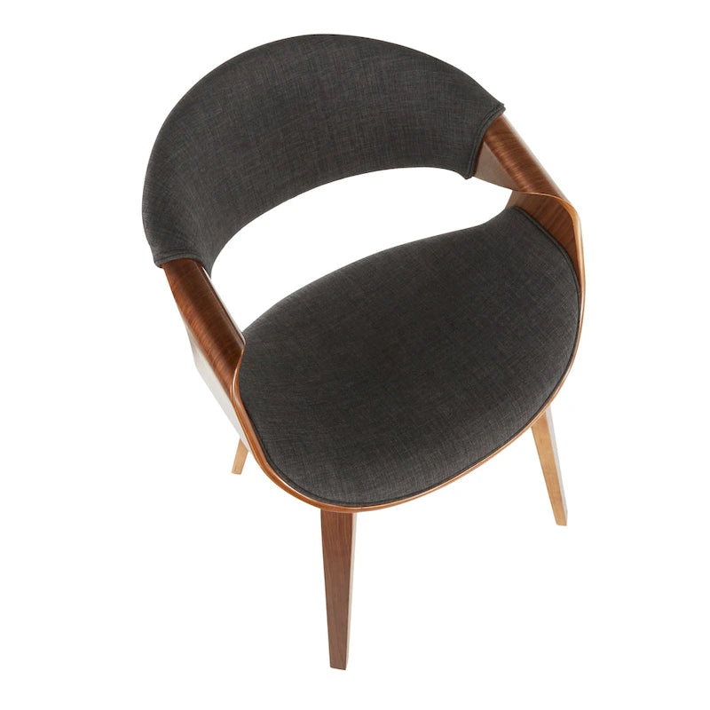 Mid-Century Cross-Frame Upholstered Dining and Accent Chair