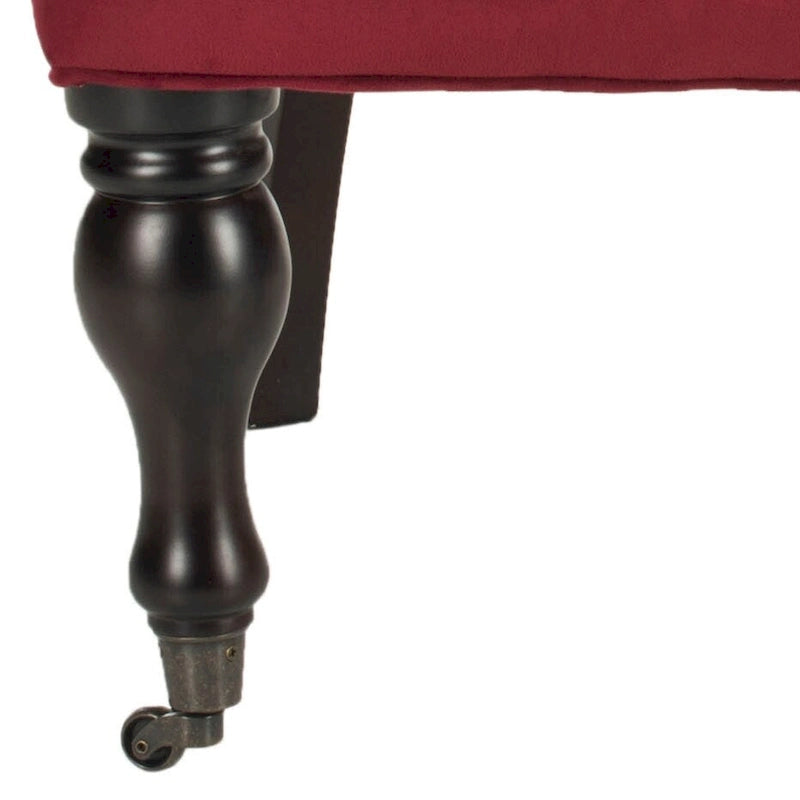 Petite Tufted Linen Armchair with Birch Legs