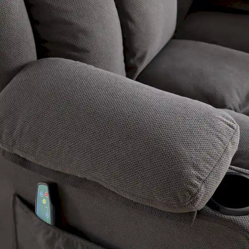 Manual Swivel Recliner Chair with Massage and Heat