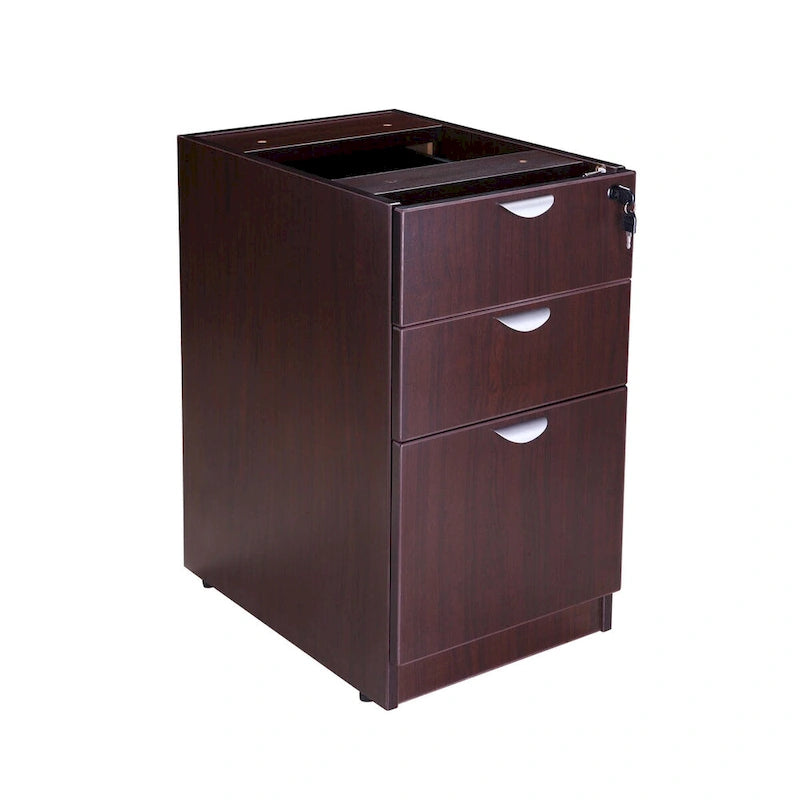 71-inch L-Shaped Executive Desk with Dual File Pedestals
