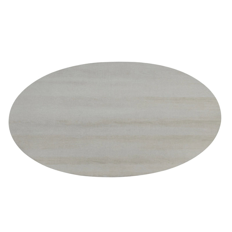 Contemporary Oval Coffee Table with Storage Shelf