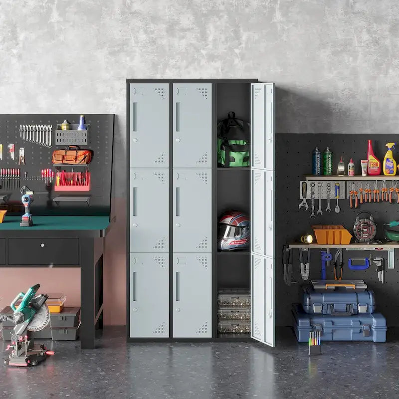 9-Door Steel Storage Locker, 3-Tier and 3-Wide
