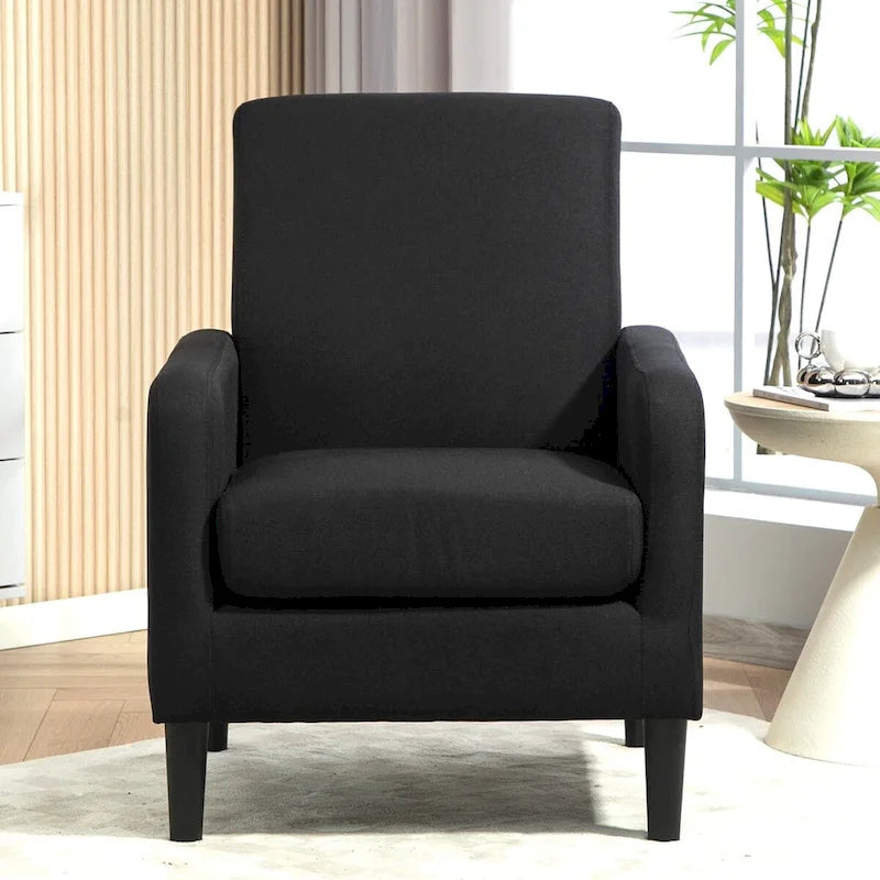 Minimalist Elegant Style Armchair with Solid Wood Frame Construction and New Soft Sponge