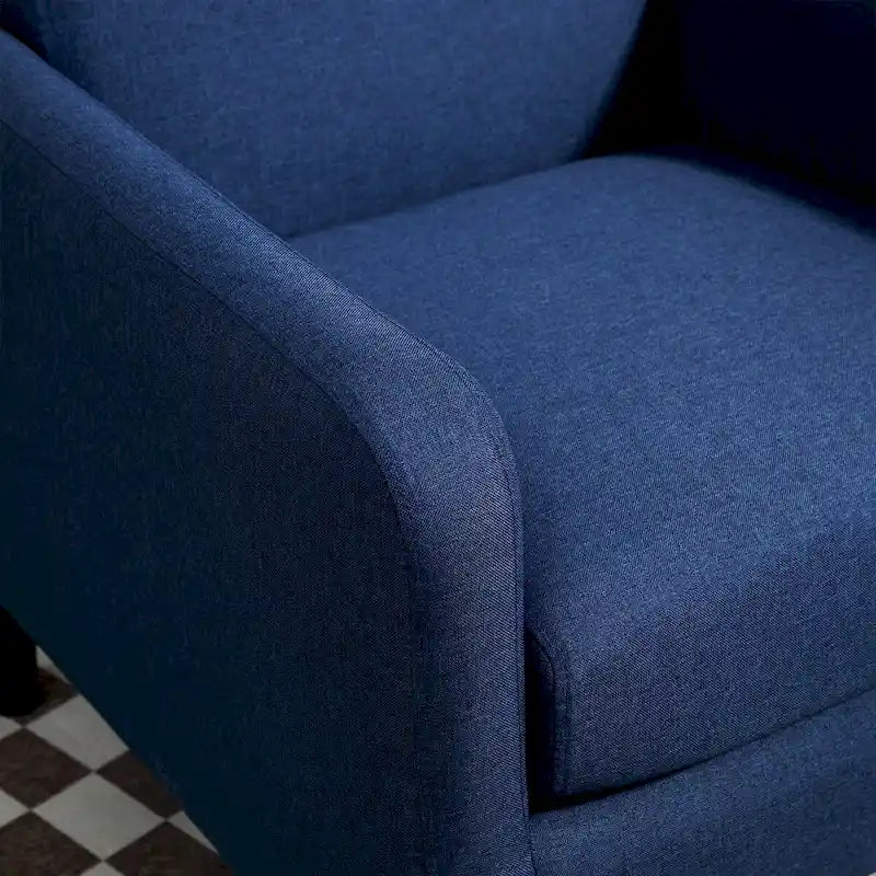 Minimalist Upholstered Armchair with Solid Wood Frame
