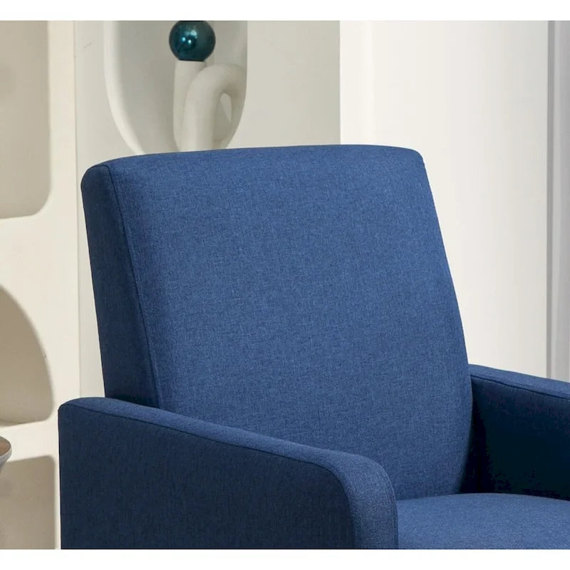 Minimalist Upholstered Armchair with Solid Wood Frame