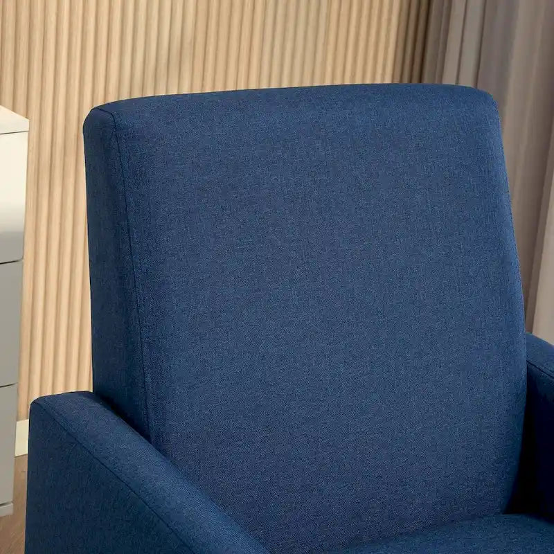 Minimalist Upholstered Armchair with Solid Wood Frame