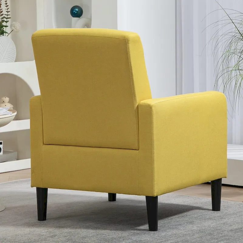 Minimalist Upholstered Armchair with Solid Wood Frame